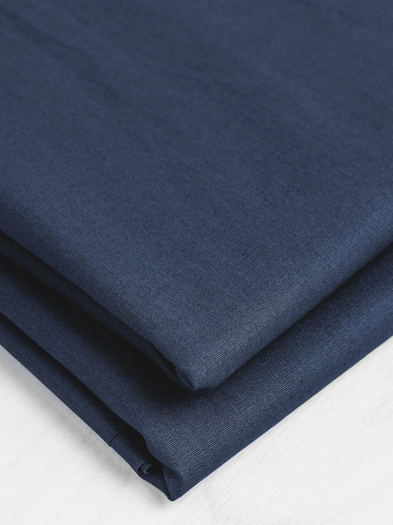 Lightweight Silky Cotton Poplin - Dark Slate Blue by Core Fabrics