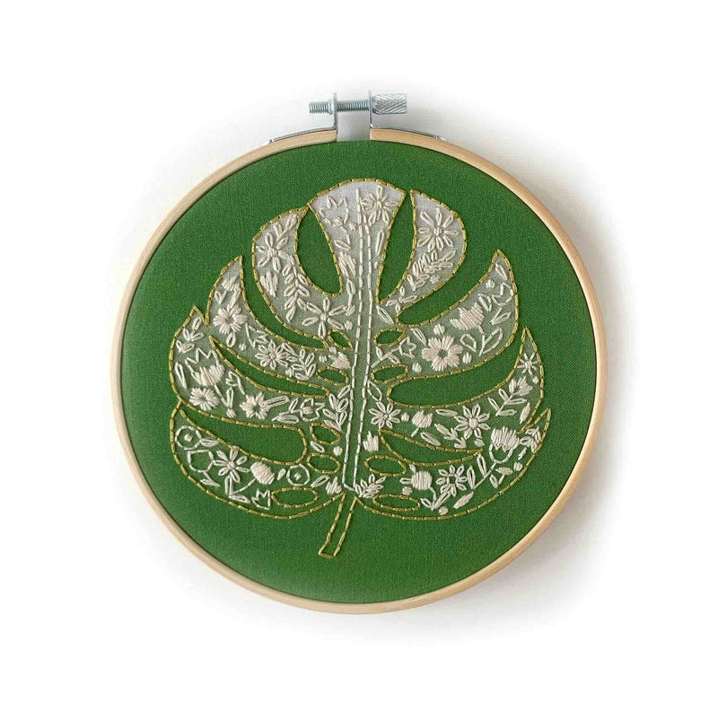 Monstera Embroidery Kit by Rikrack