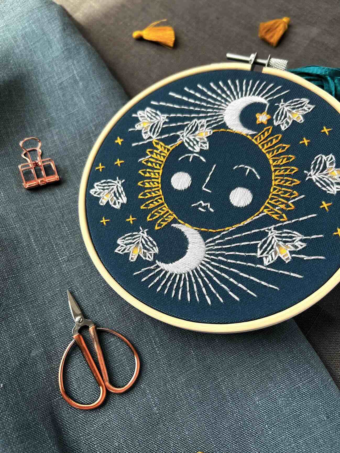 Moonglow Embroidery Kit by Rikrack
