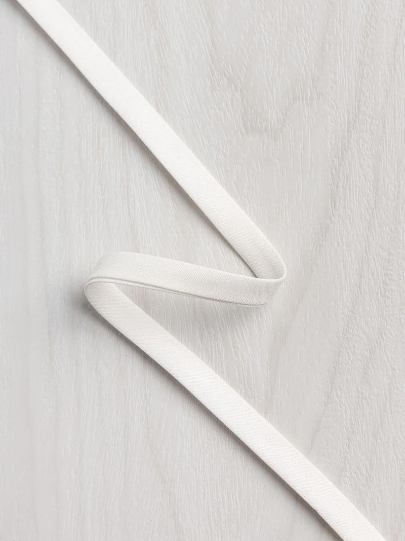 Double-Fold Cotton Poplin Bias Tape - 10 mm (3/8") wide - Cream by Core Fabric