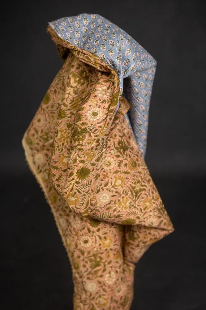 Quilted Maricel Pinks and Phoebe Blues by Merchant & Mills