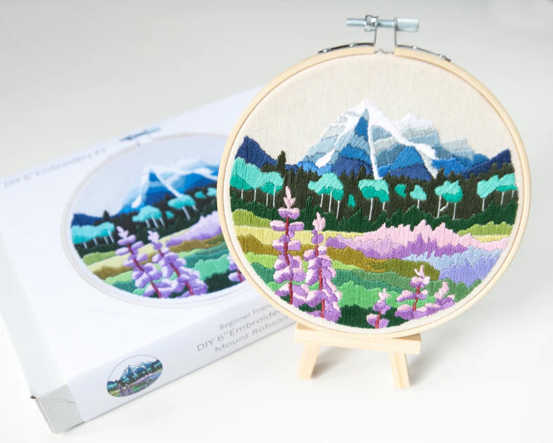 Mount Robson DIY Embroidery Kit by Anna Angiels