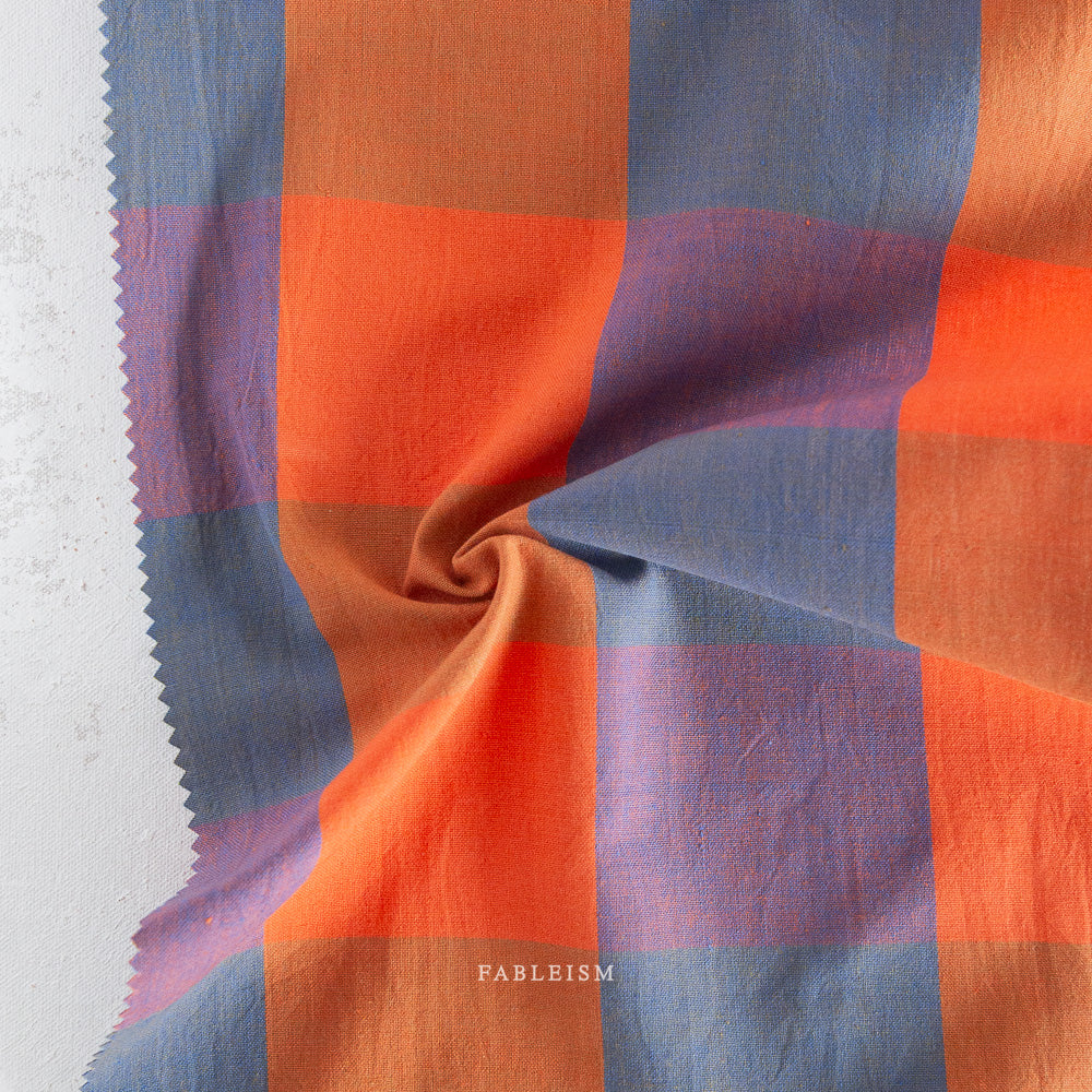 Swedish Holiday Plaid in Cobalt Red