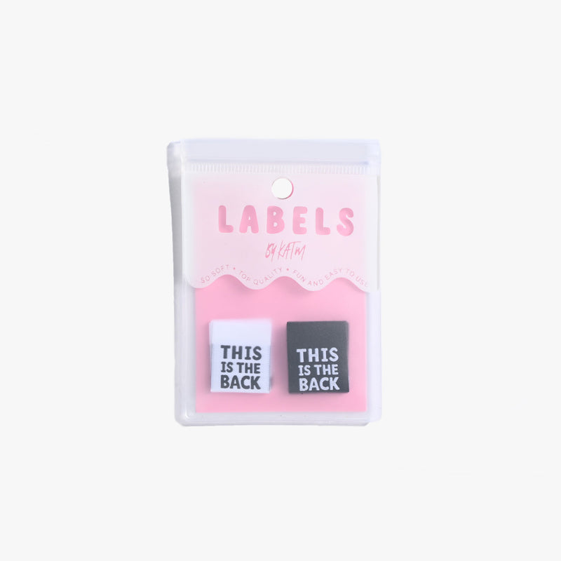 'This Is The Back' Woven Sewing Labels