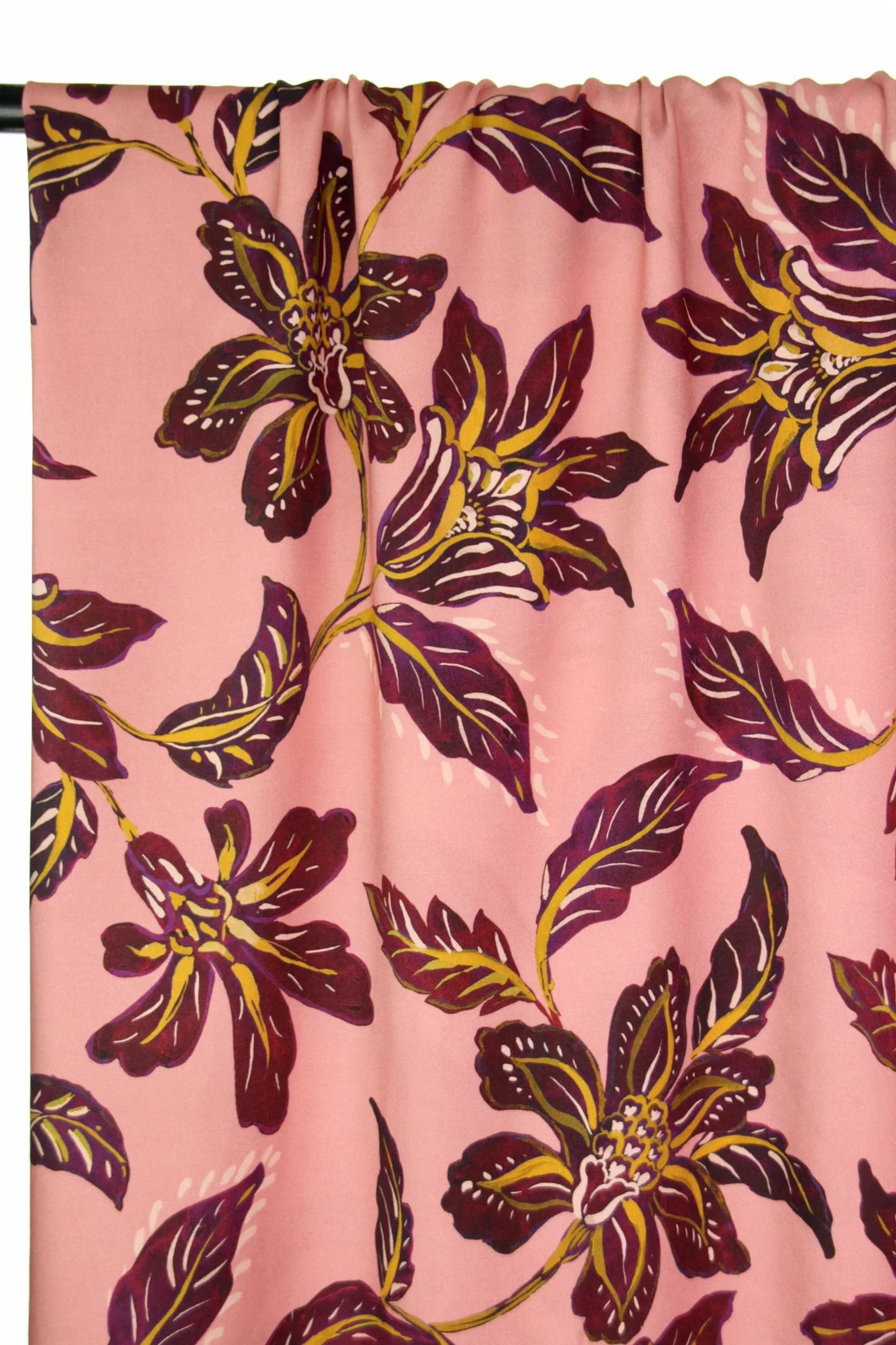 Warm Pink Viscose Floral by Atelier Jupe