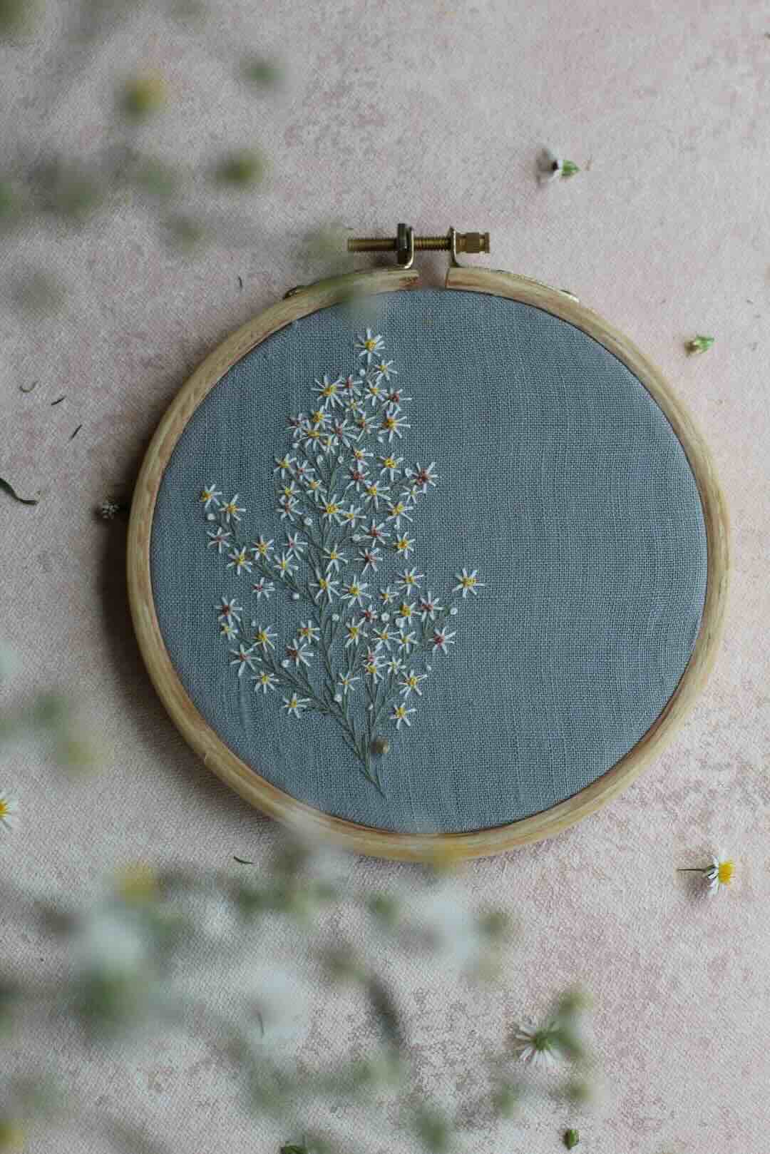 Wild Wood Aster Embroidery Kit by Harvest Goods Co.