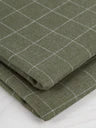 Windowpane Check Brushed Cotton - Olive by Core Fabrics