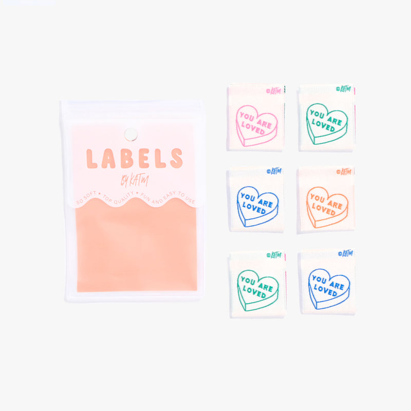 'You Are Loved' Woven Sewing Labels