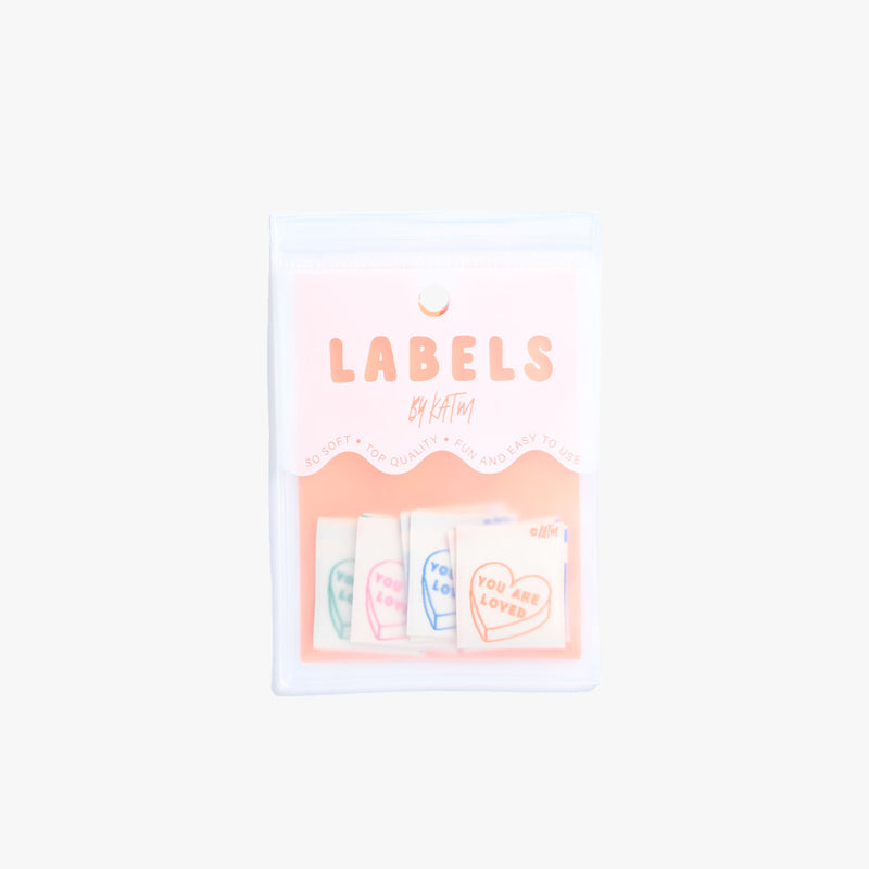 'You Are Loved' Woven Sewing Labels