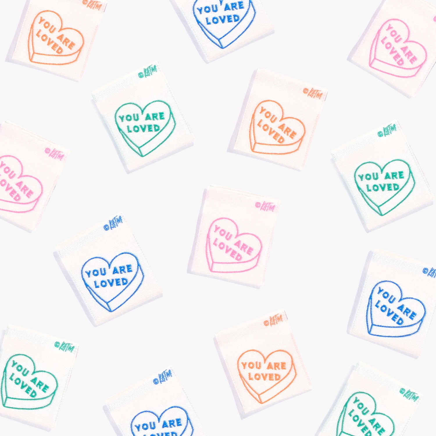 'You Are Loved' Woven Sewing Labels