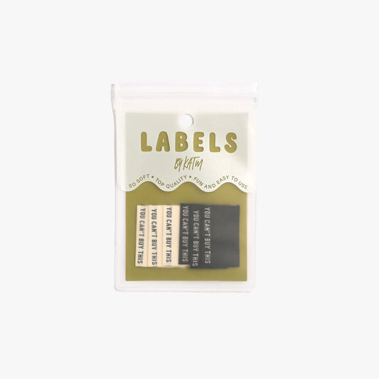 You Can't Buy This (Black/Cream) Woven Sewing Labels