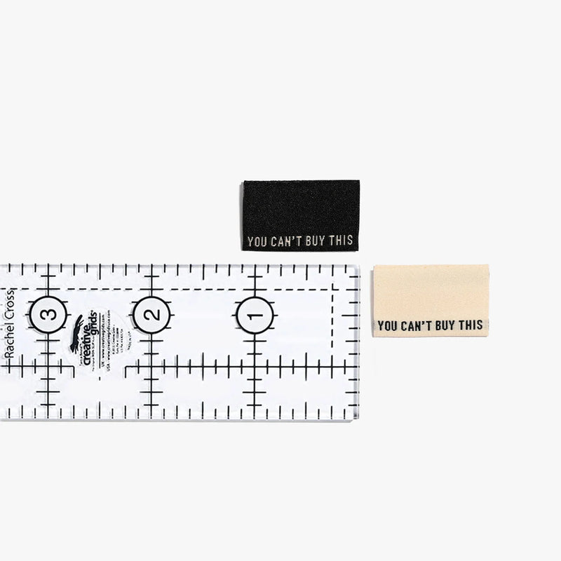 You Can't Buy This (Black/Cream) Woven Sewing Labels