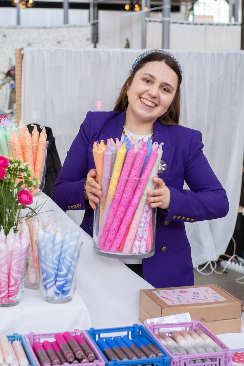 Taper candles (Long)- spring pastel decorations 35 cm by Nordtrice