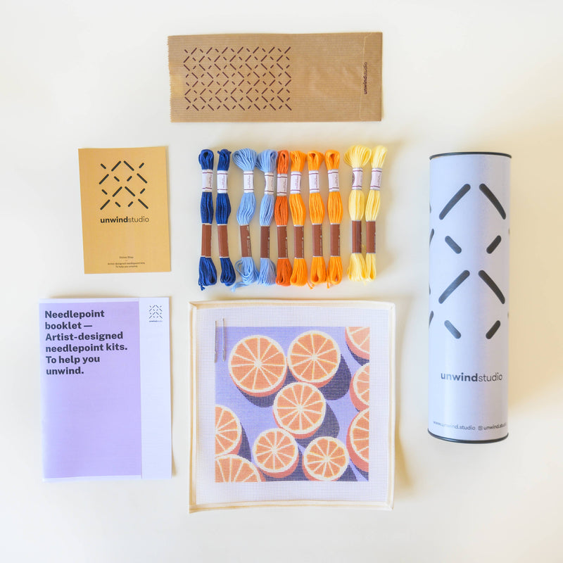 Agrumes Needlepoint Kit | DIY Embroidery by Ana Popescu