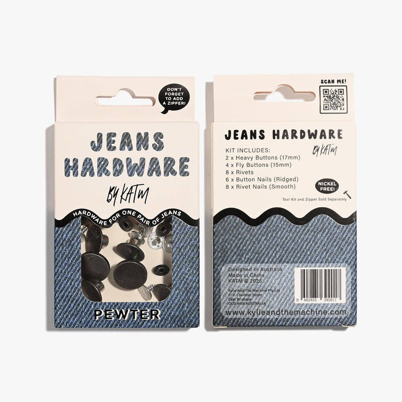 Jeans Hardware Kit | Pewter