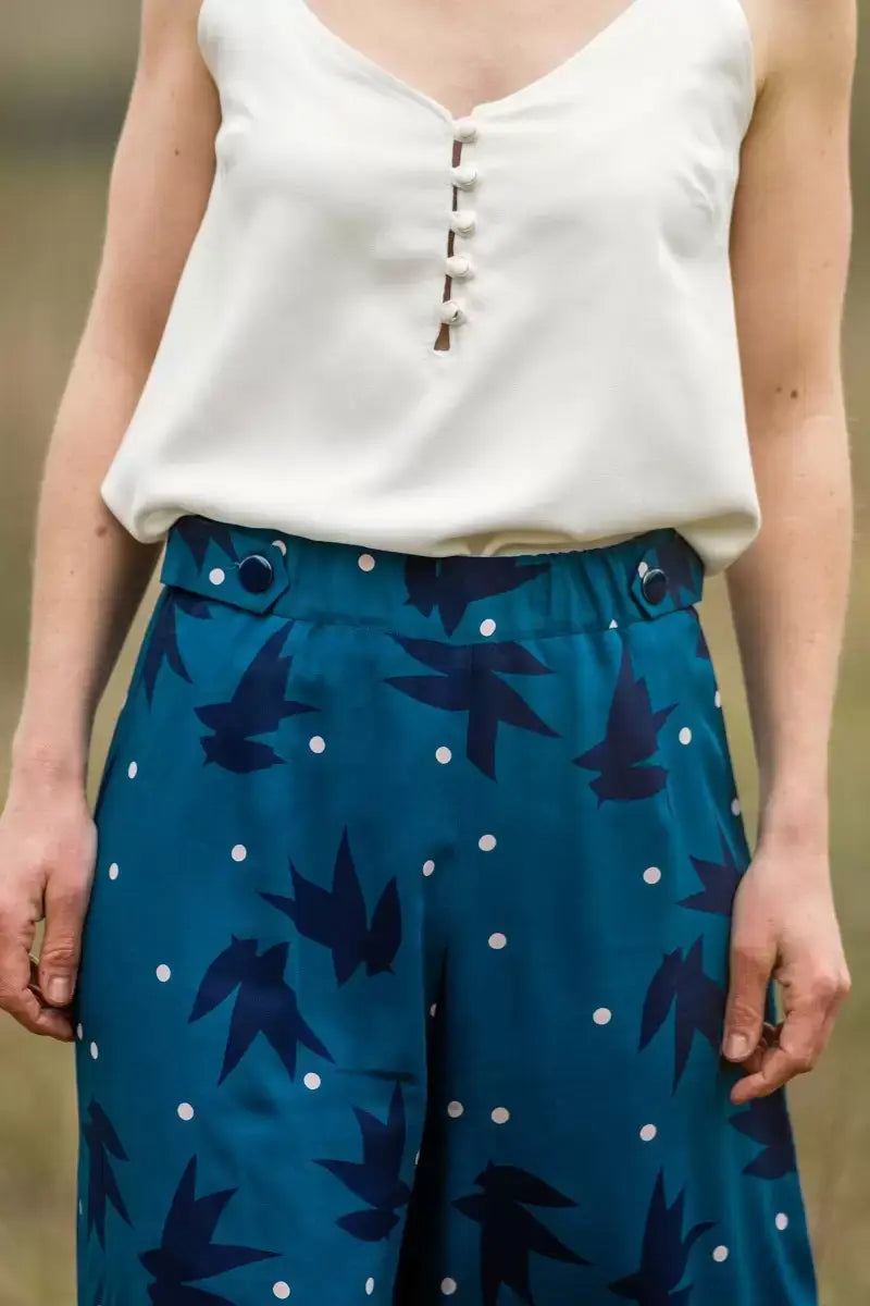 Navy Blue Chic Button by Eglantine et Zoé