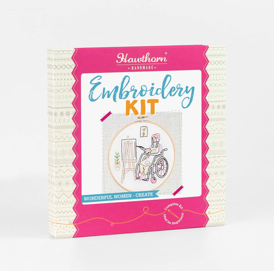 Painting Embroidery Kit (Create) | Complete Craft Kit by Hawthorn Handmade