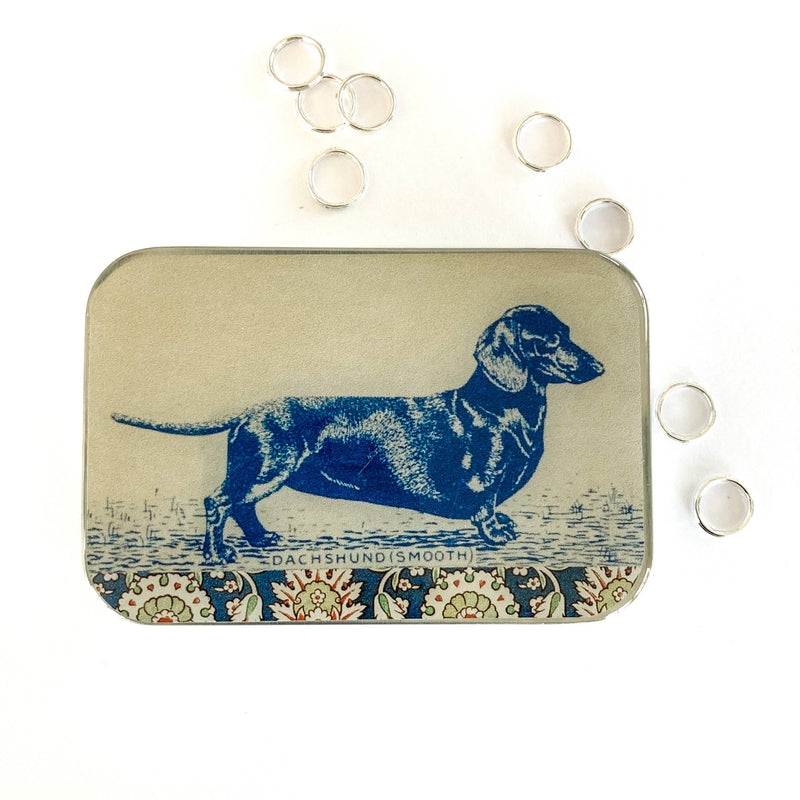 Dachshund notions tin