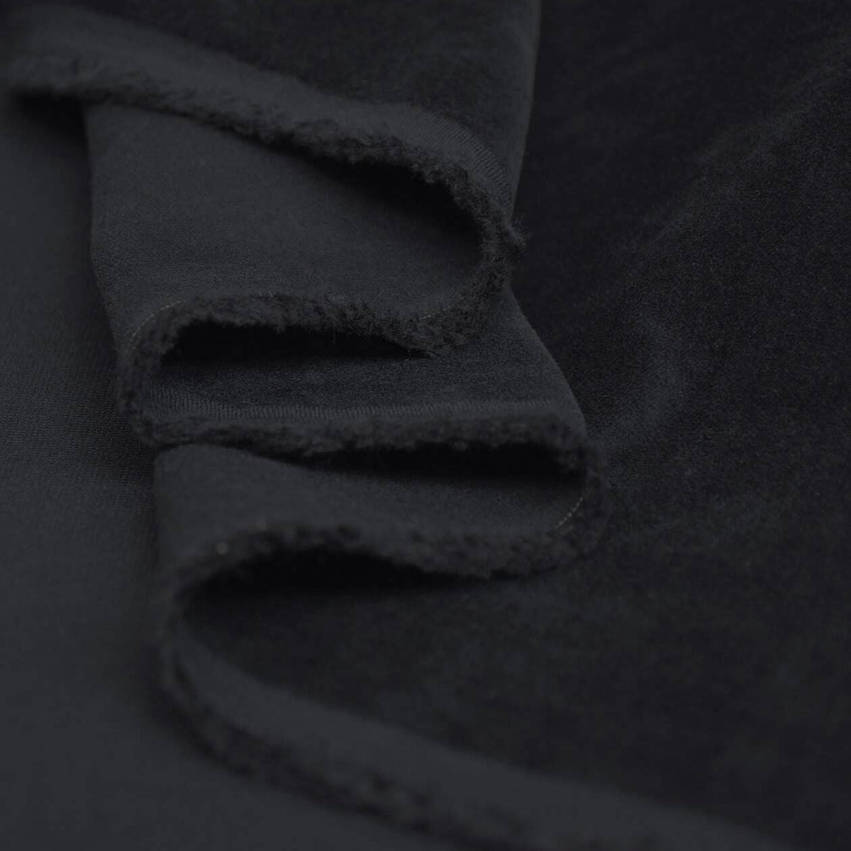 Black Night Velvet Fabric by Cousette