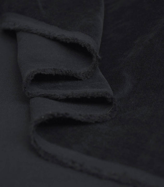 Black Night Velvet Fabric by Cousette