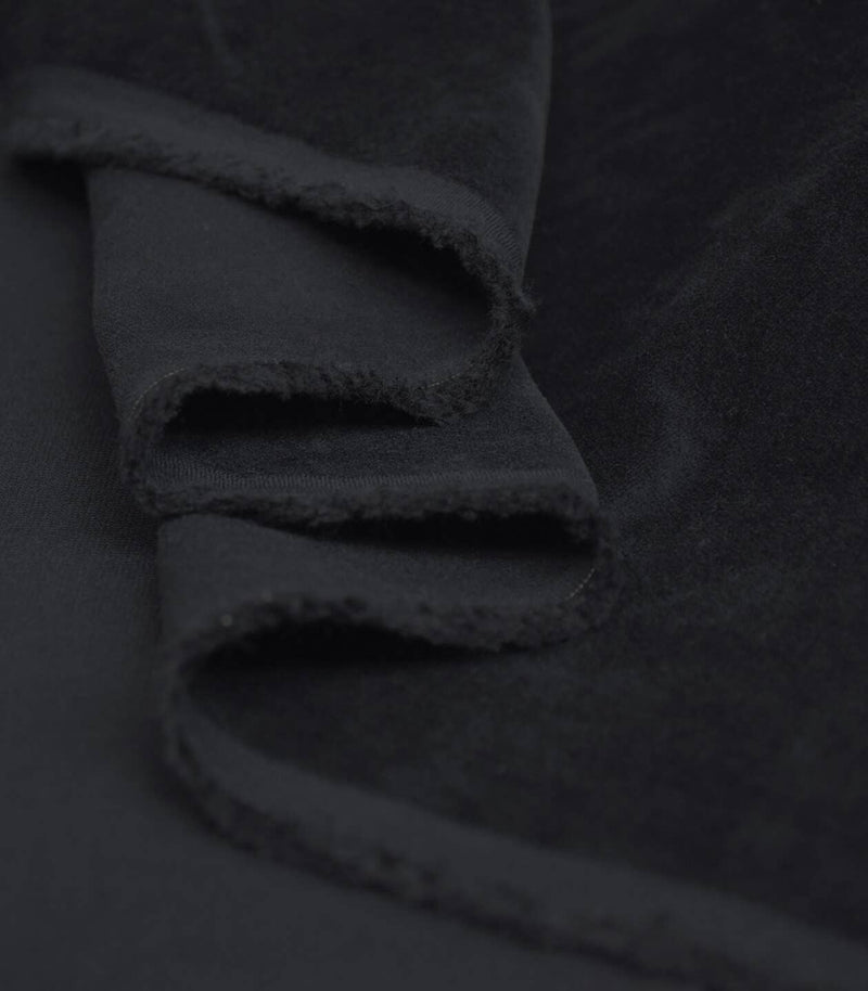 Black Night Velvet Fabric by Cousette
