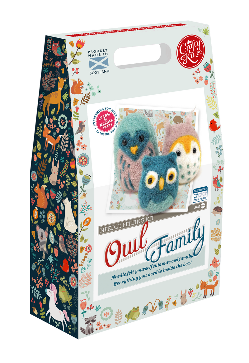 Owl Family Needle Felting Craft Kit