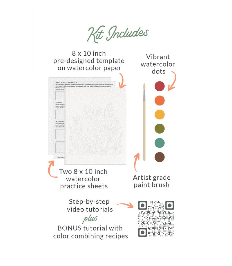 All-In-One Watercolour Kit - Ranunculus Blooms