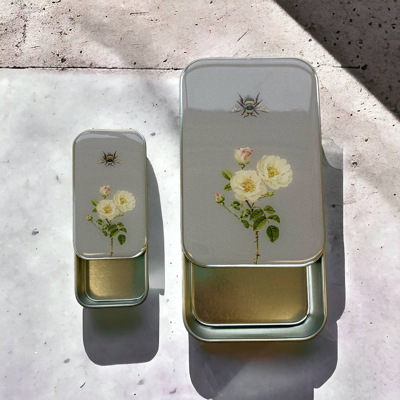 Bee and Rose tin
