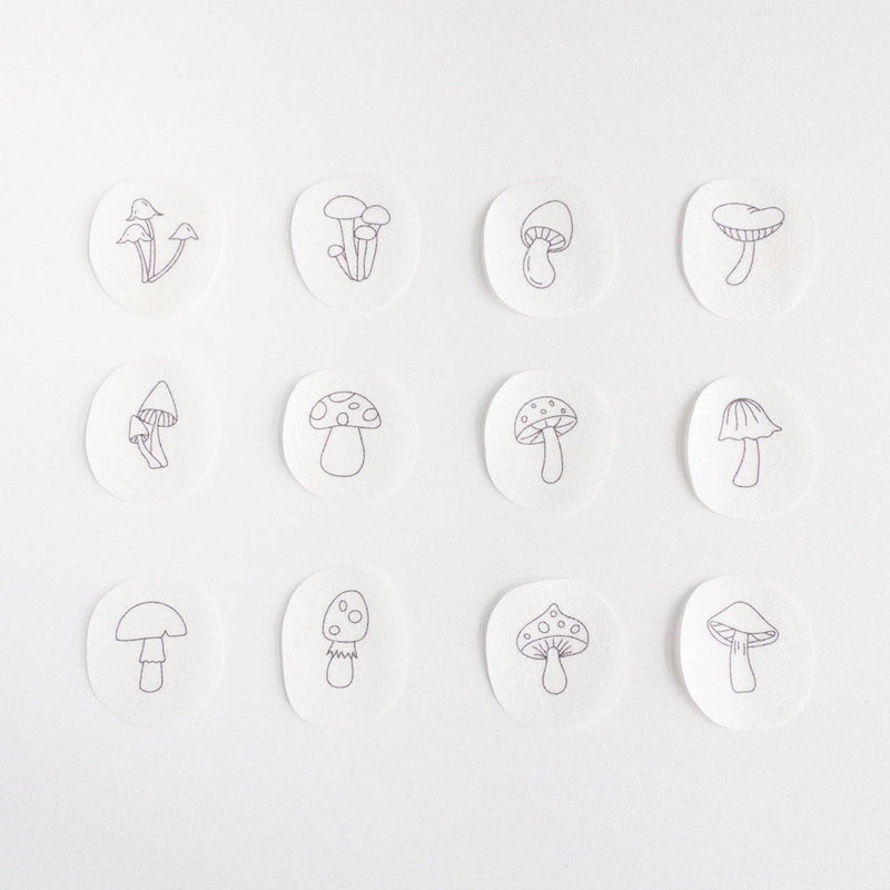 Mini Mushroom Stick and Stitch Embroidery Patterns