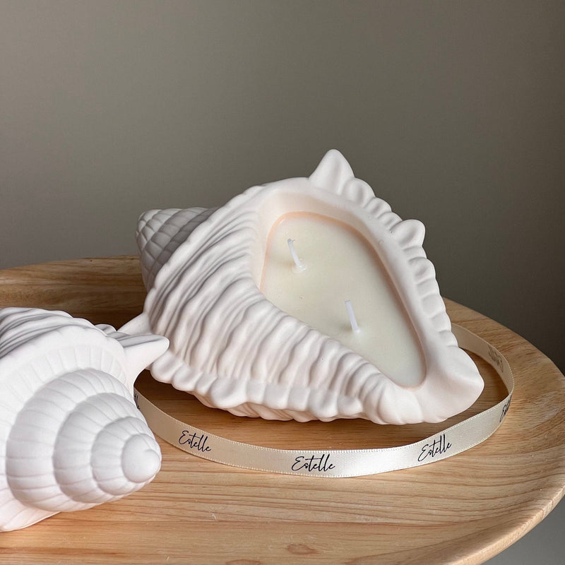 Conch Shell Container Soy Wax Candle by Estelle Studio