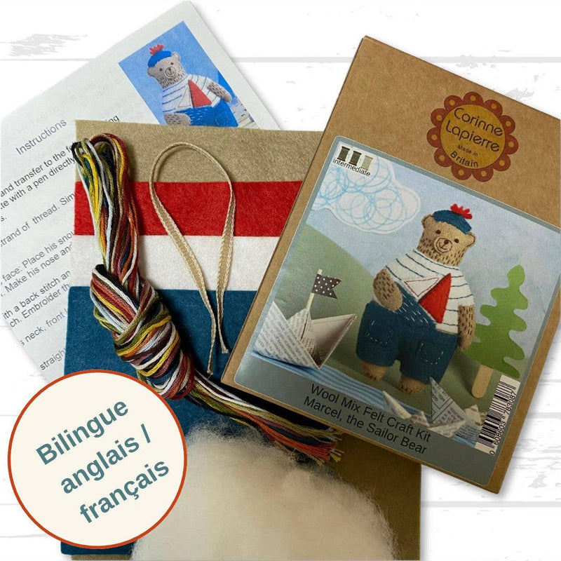 Marcel the Sailor Bear Felt Craft Mini Kit by Corinne Lapierre Limited