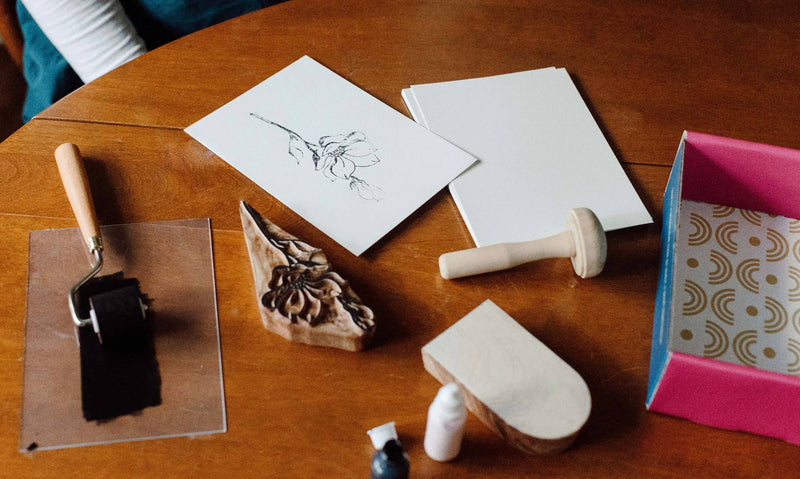Potted Plants Wood Block Printing kit by Cate Paper Co