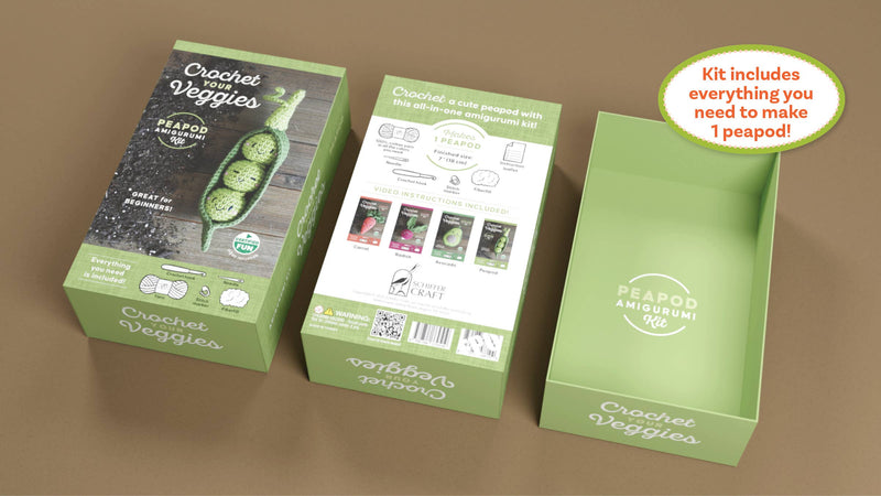 Crochet Your Veggies Amigurumi Kit - Peapod