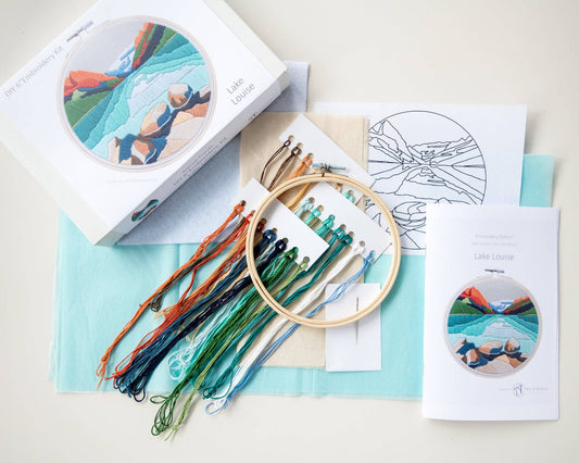 Lake Louise  DIY Embroidery Kit by Angiels Art
