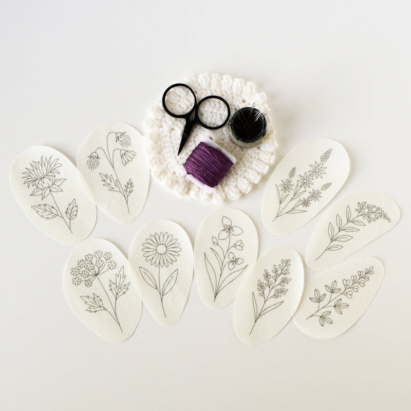 Prairie Flowers Stick and Stitch Embroidery Patterns