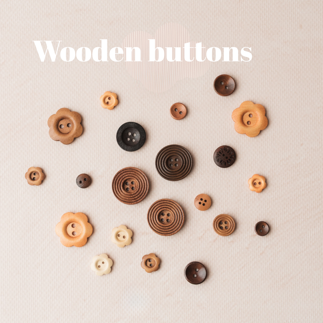 Wooden buttons 15mm