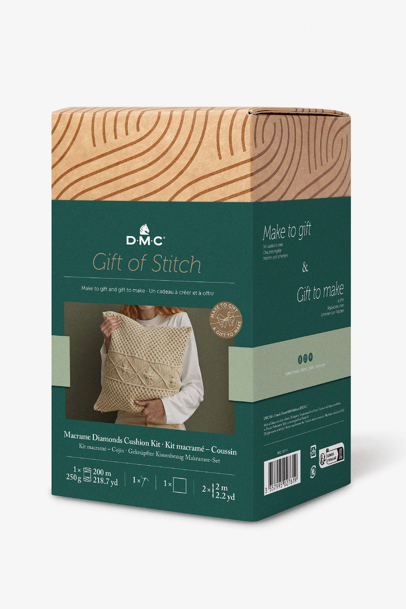 DMC Gift of Stitch Diamond Cushion Macrame Kit