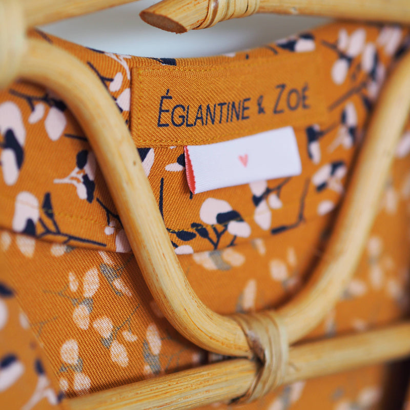 Yellow Curry Pinea Viscose Twill Fabric by Eglantine et Zoé