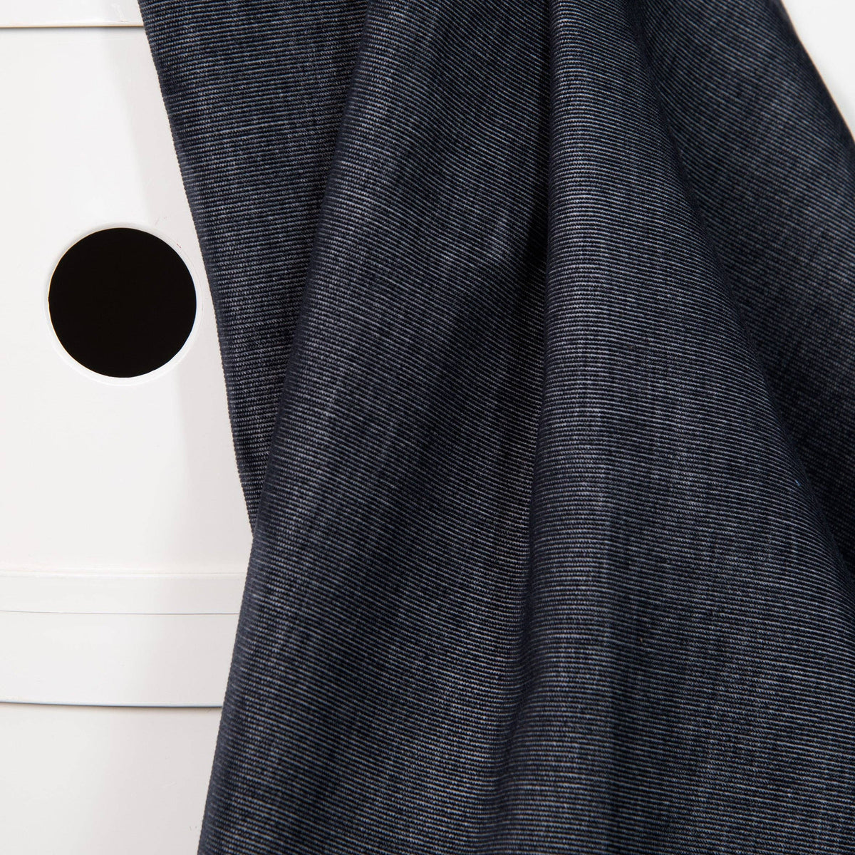 Deep Charcoal Woven Velvet