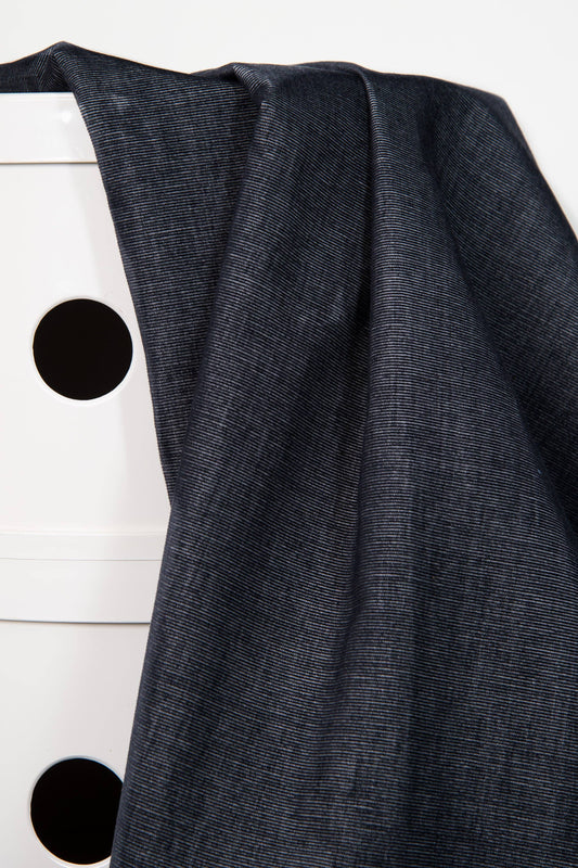 Deep Charcoal Woven Velvet