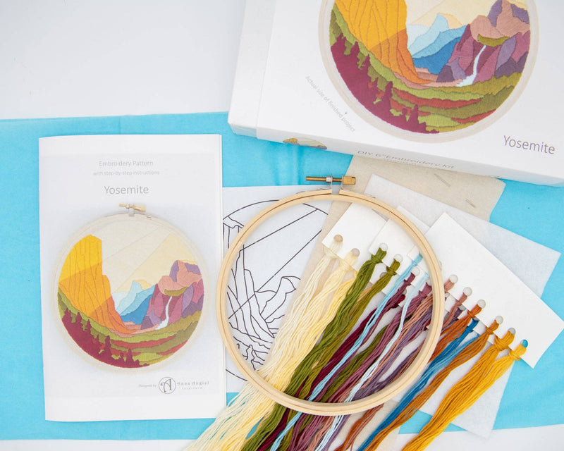 Yosemite DIY Embroidery Kit by Anna Angiel