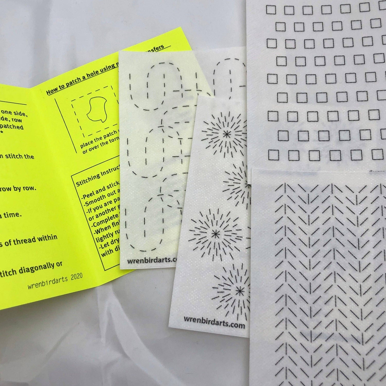 Printable Transfer Patterns Washable Mending Transfers #3 Yellow Pattern – The Maker's Print Shop