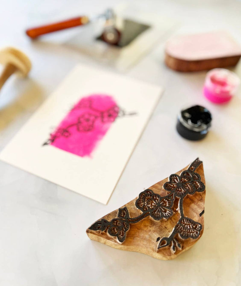 Cherry Blossom Wood Block Printing kit by Cate Paper Co