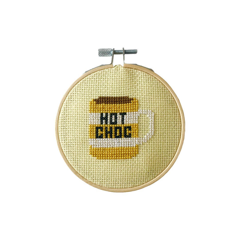 Hot Choc Cross Stitch Kit by Cotton Clara