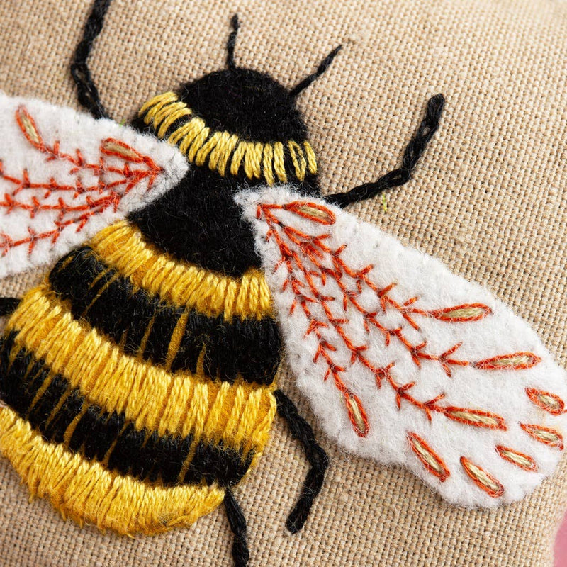 Linen Lavender Bags Embroidery Kit - Bees by Corinne Lapierre Limited