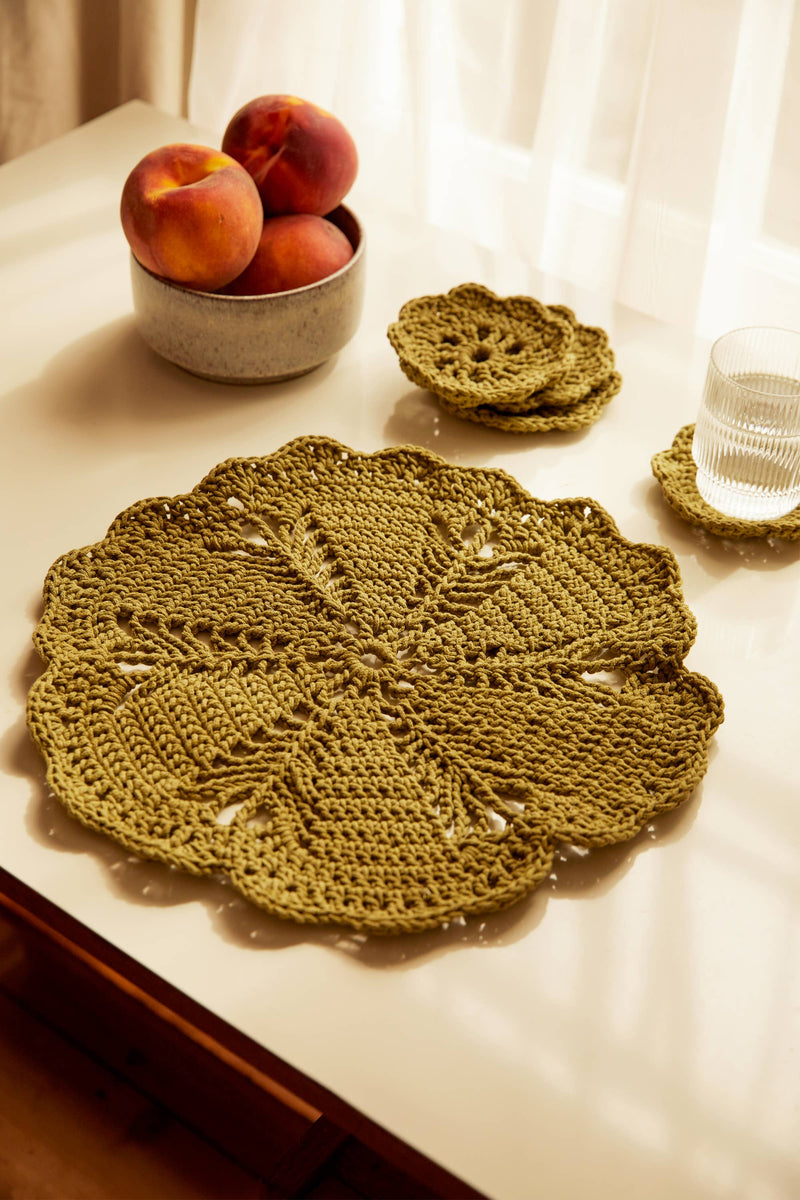 Inhale Mat & Coasters Crochet Kit by DMC