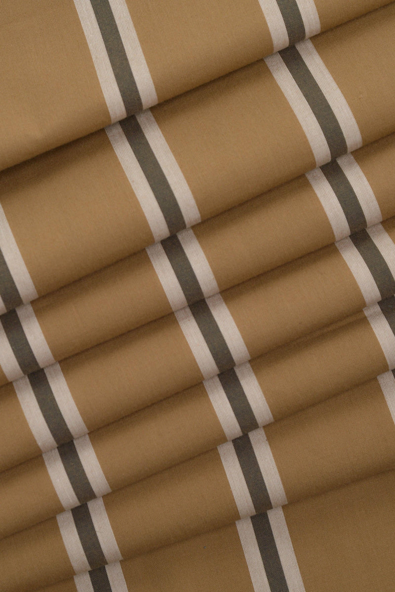 "Weave Line Iced Mocha" Fabric