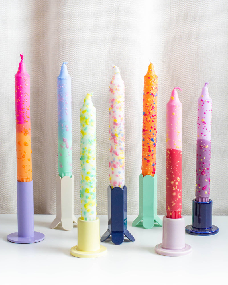 Nordtrice Taper candles- Summer vibes / Rainbow Confetti