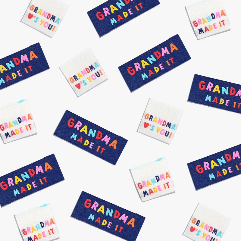 Grandma Made It/Grandma Loves You! Woven Labels | Case of 6 Units