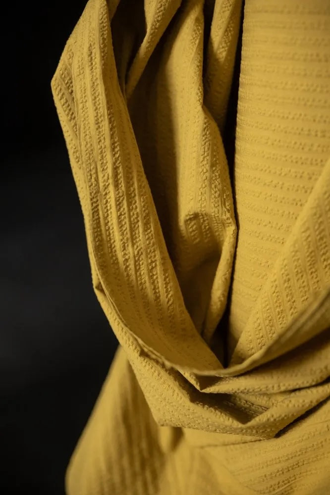 Cantaloupe Organic Cotton Seersucker Stripe